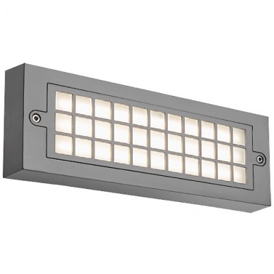 Φωτιστικό Επίτοιχο LED 6W 230V 4000K Λευκό Φως Ημέρας Polycarbonate Μαύρο IP65 96GRFLED300/6GR